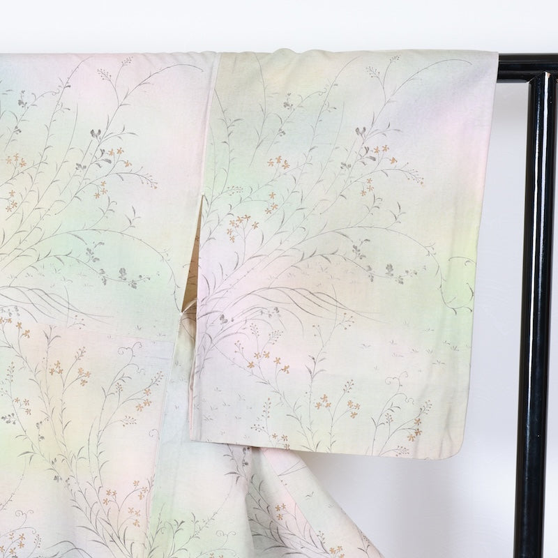 Japanese kimono used <Tsukesage> Msize silk 100% /T402