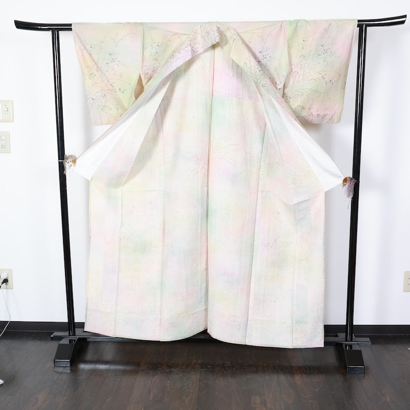 Japanese kimono used <Tsukesage> Msize silk 100% /T402
