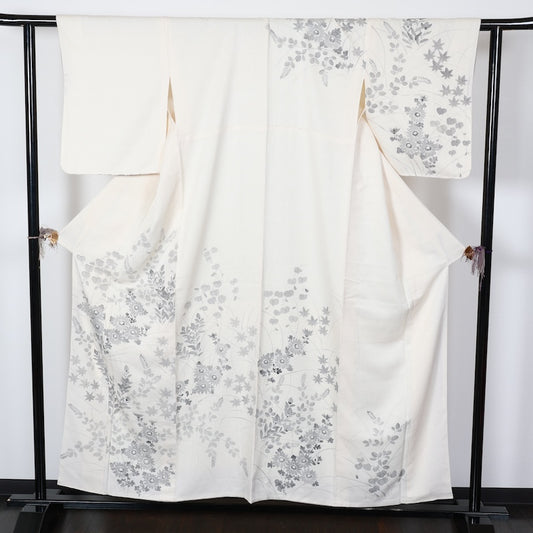 Japanese kimono used <houmongi> Msize silk 100% /T404