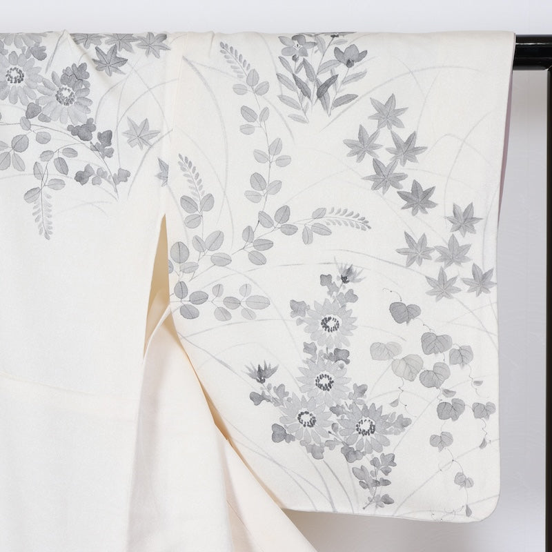 Japanese kimono used <houmongi> Msize silk 100% /T404