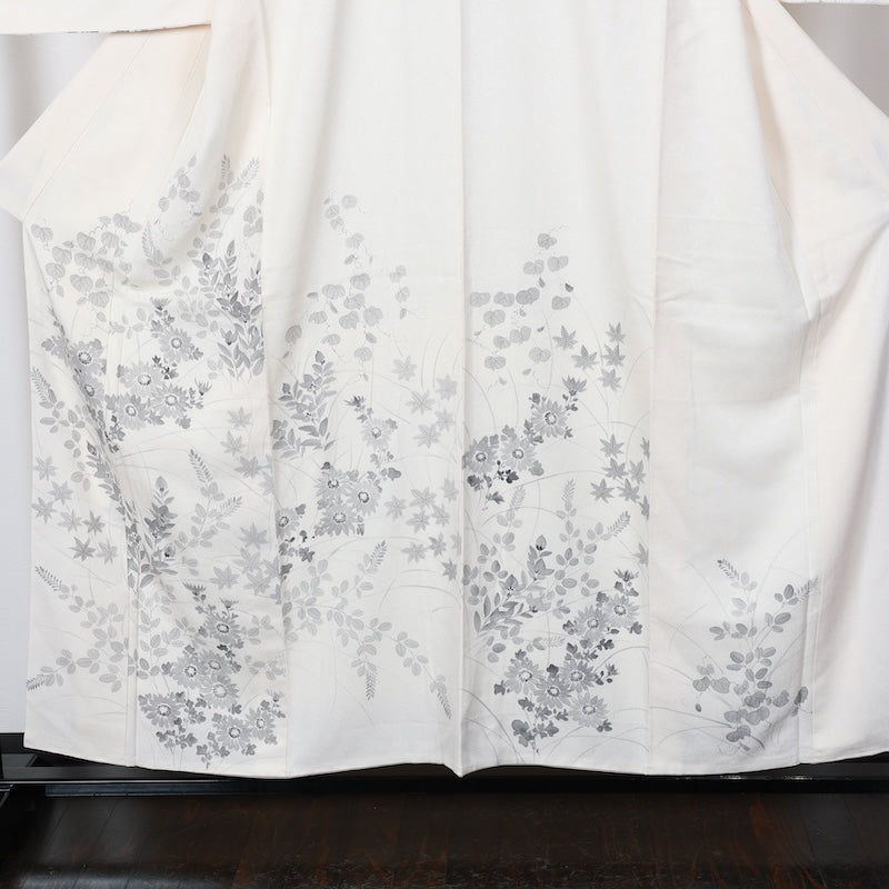 Japanese kimono used <houmongi> Msize silk 100% /T404
