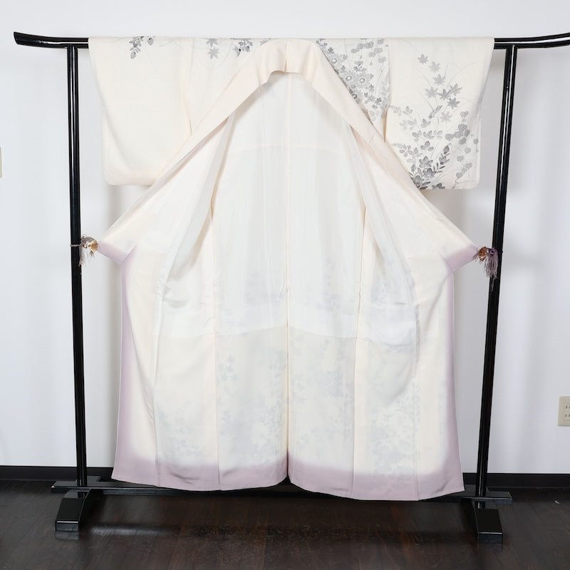 Japanese kimono used <houmongi> Msize silk 100% /T404