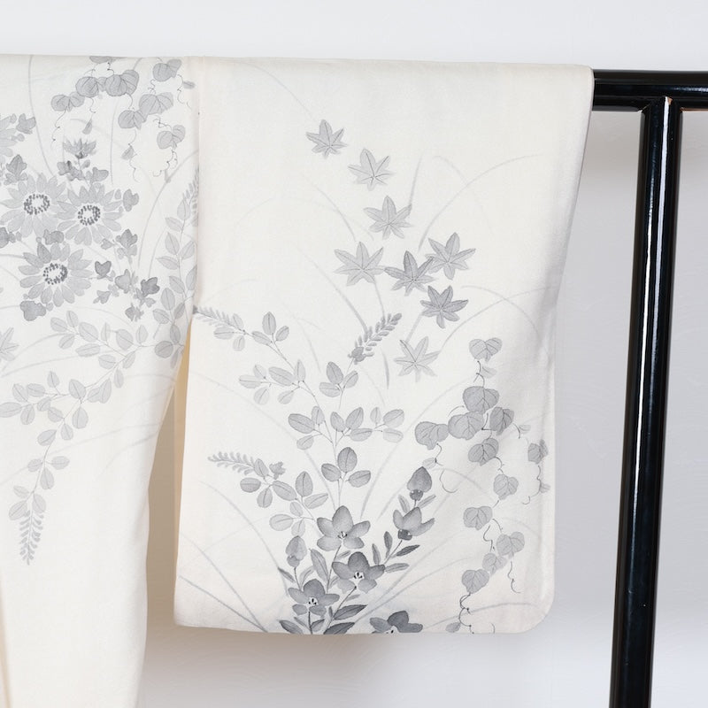 Japanese kimono used <houmongi> Msize silk 100% /T404