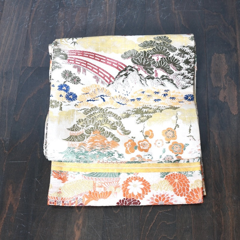 Japanese kimono Obi used(Maru-obi) 100% silk /K242
