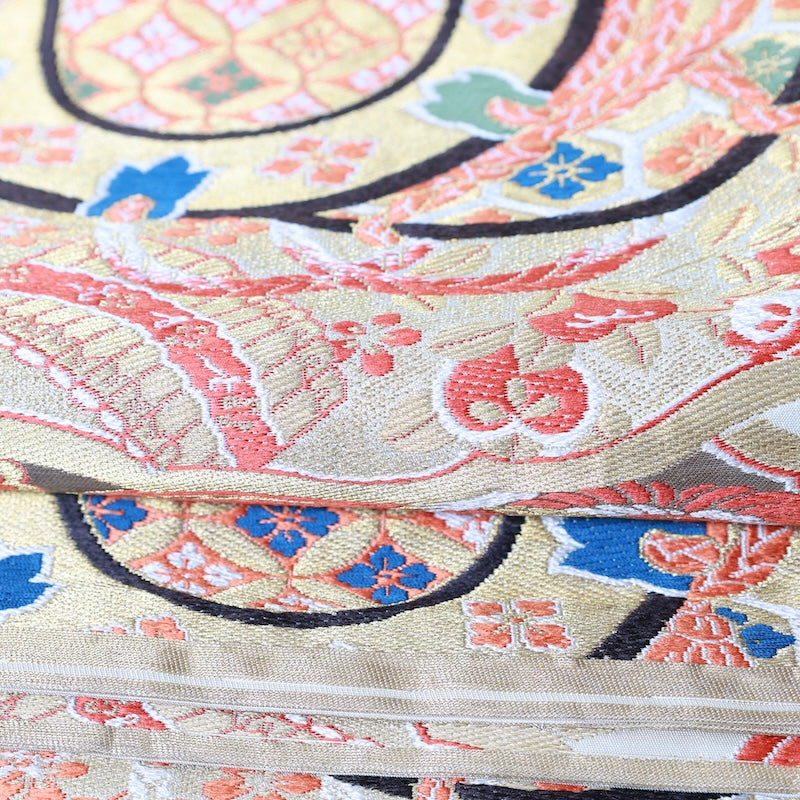 Japanese kimono Obi used(Maru-obi) 100% silk /K241