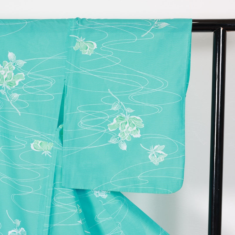 Japanese kimono used <Komon> Ssize polyester /T442
