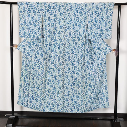 Japanese kimono used <Komon> Msize polyester /T447