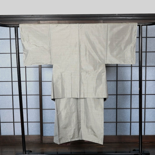 Japanese Men’s New kimono Men’s kimono jacket 2piece set L-size 100% silk /K251