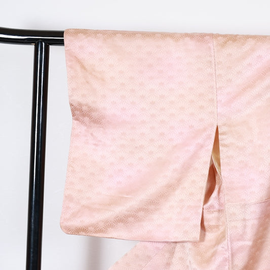 Japanese kimono used <Iromuzi> Msize silk 100% /T