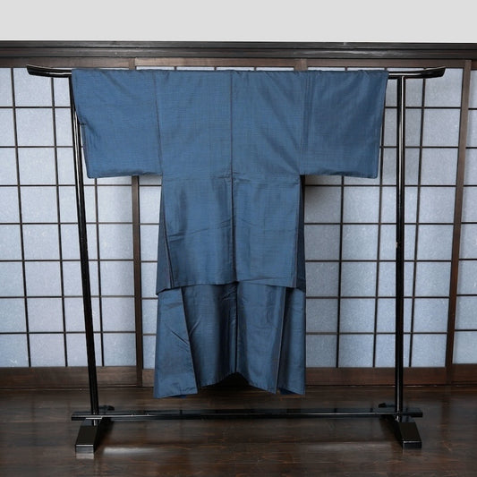 Japanese Men’s used kimono Men’s kimono jacket 2piece set L-size 100% silk /K248