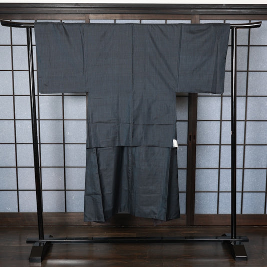 Japanese Men’s Used kimono Men’s kimono jacket 2piece set L-size 100% silk /K227