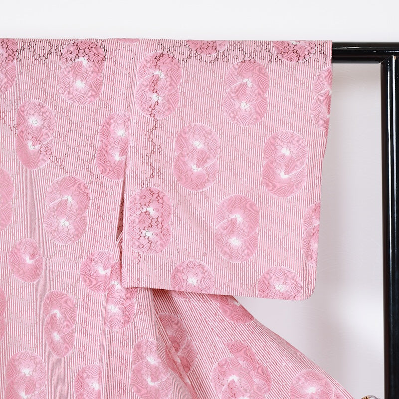 Japanese kimono used <Komon> Msize polyester /T437