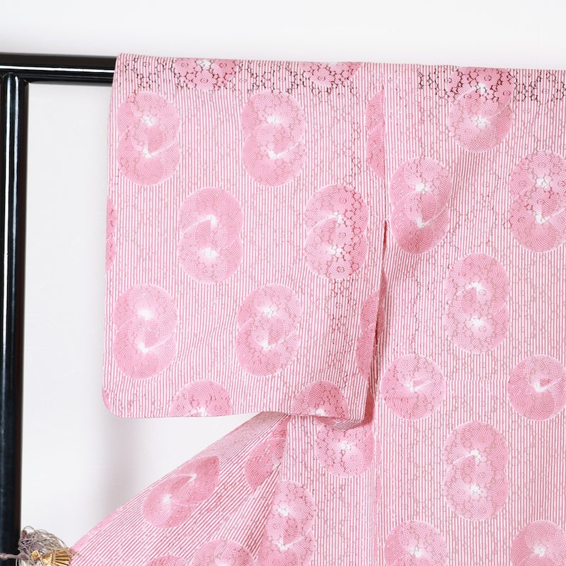 Japanese kimono used <Komon> Msize polyester /T437