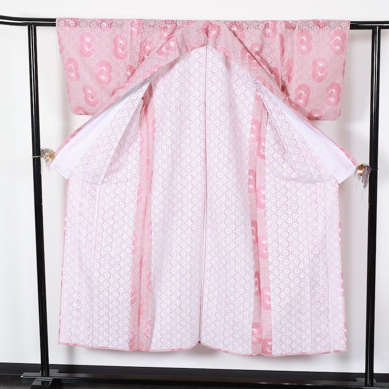 Japanese kimono used <Komon> Msize polyester /T437