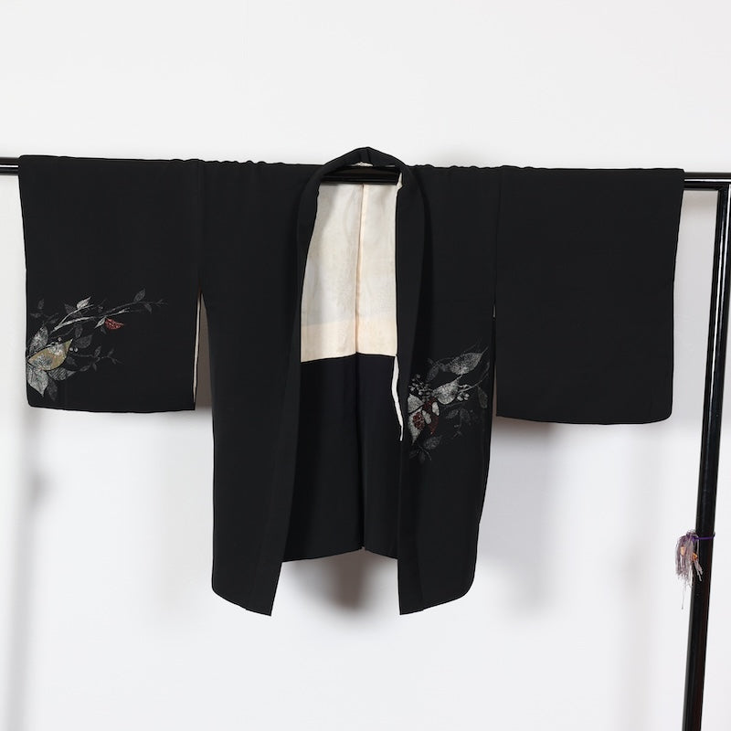Japanese kimono Jacket (Haori) M-size 100% silk / T468