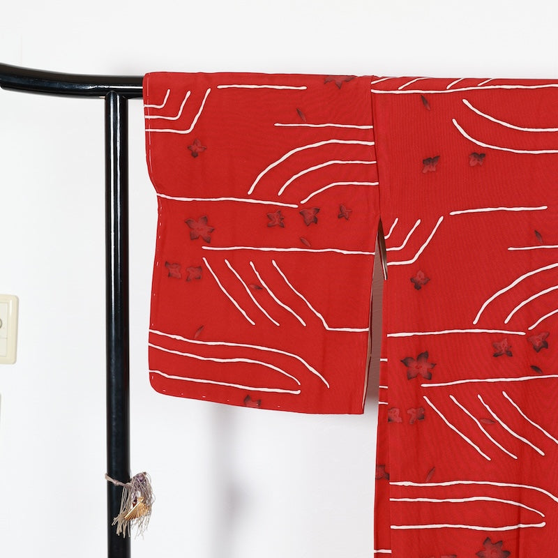 New Unused Japanese kimono Jacket (Haori) M-size 100% silk / T467