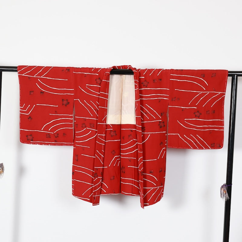 New Unused Japanese kimono Jacket (Haori) M-size 100% silk / T467
