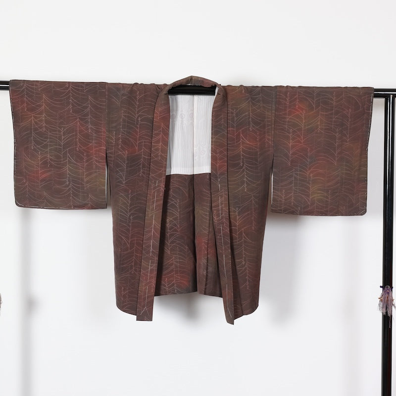 New Unused Japanese kimono Jacket (Haori) M-size 100% silk / T465