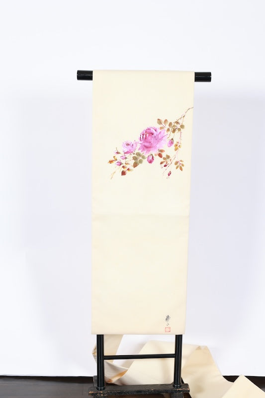 Japanese used sash belt (Nagoya-obi) silk wool /B896