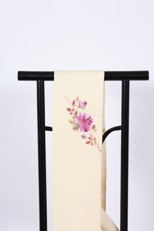 Japanese used sash belt (Nagoya-obi) silk wool /B896