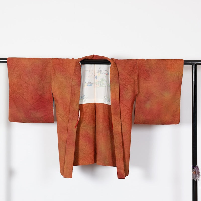Japanese kimono Jacket (Haori) M-size 100% silk / T452
