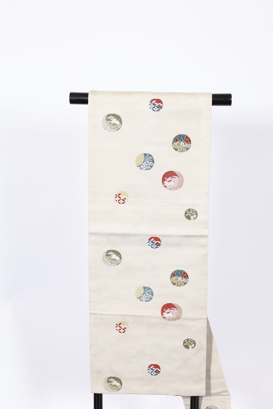 Japanese used sash belt (Nagoya-obi) polyester /B893