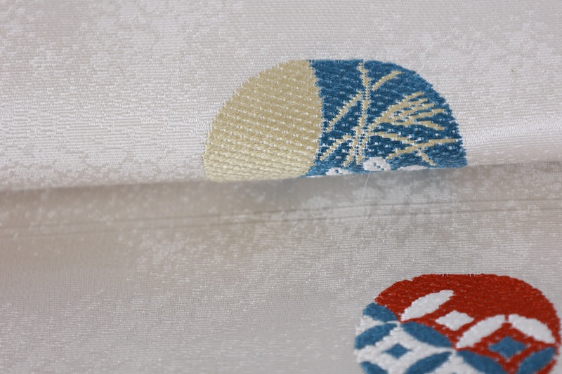 Japanese used sash belt (Nagoya-obi) polyester /B893