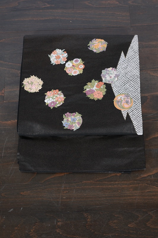 Japanese used sash belt (Nagoya-obi) 100% silk /B892