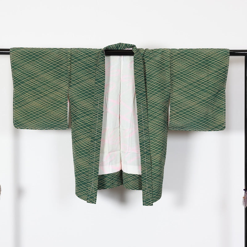 New Unused Japanese kimono Jacket (Haori) M-size polyester / T436