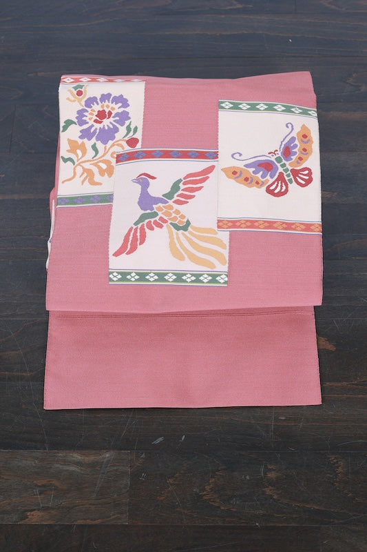 Japanese used sash belt (Nagoya-obi) 100% silk /B890