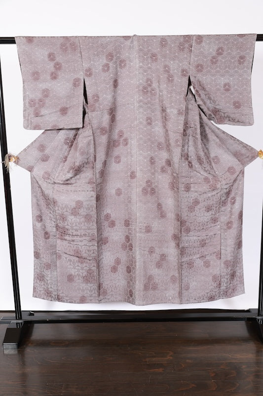 Japanese kimono used <Komon> M-size silk 100% /TT39