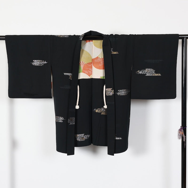 Japanese kimono Jacket (Haori) M-size 100% silk / T456