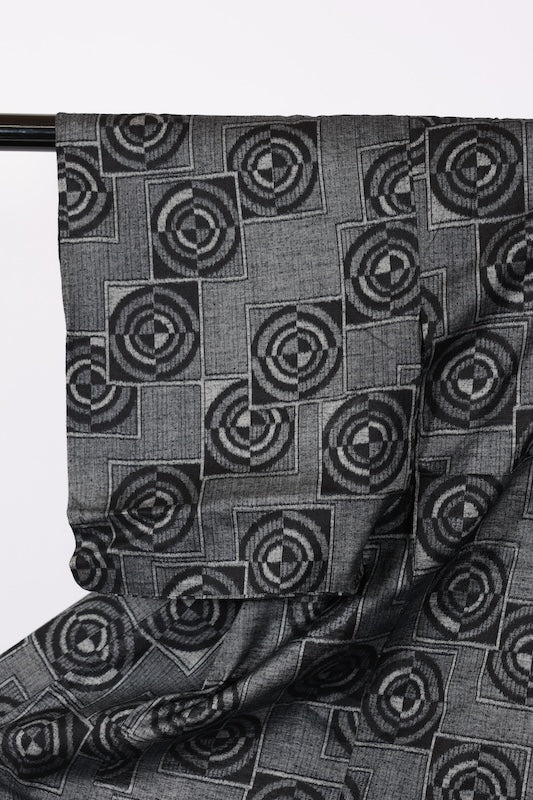 Japanese kimono used <Tsumugi> M-size silk 100% /TT40