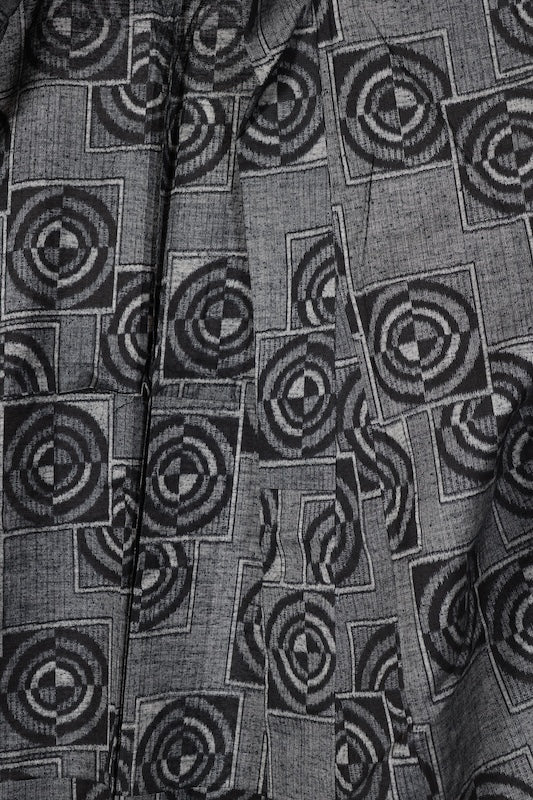 Japanese kimono used <Tsumugi> M-size silk 100% /TT40