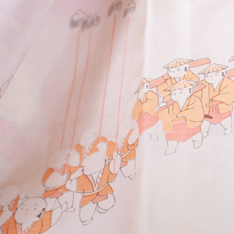 Japanese kimono Coat (Michiyuki) M-size 100% silk / T455