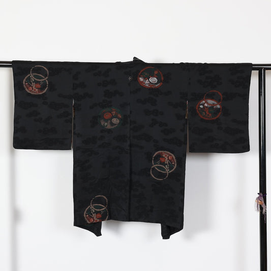 Japanese kimono Jacket (Haori) M-size 100% silk / T454