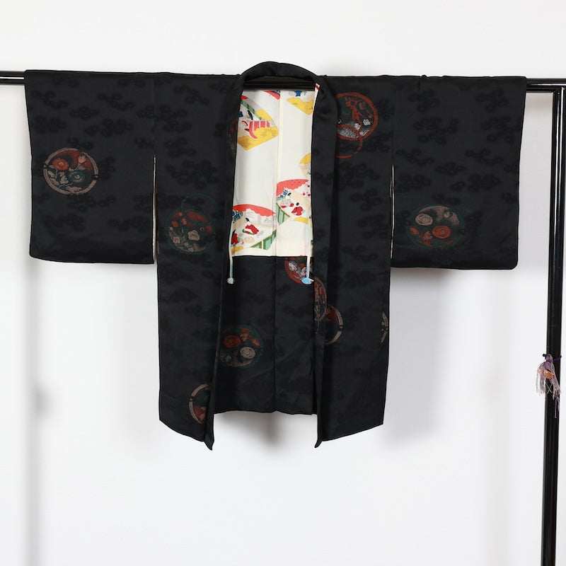Japanese kimono Jacket (Haori) M-size 100% silk / T454