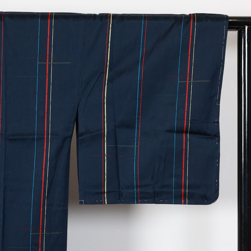 Japanese kimono Coat (rain coat) L-size 100% silk / T453