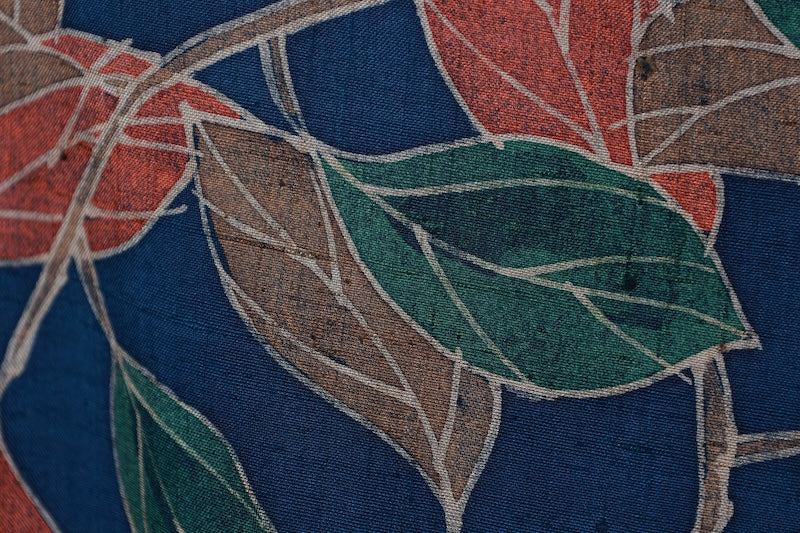 Japanese kimono used <Tsumugi> S-size silk 100% /TT35