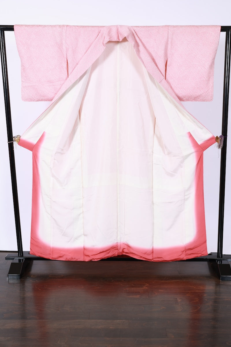 Japanese kimono Unused New <Komon> Msize silk 100% /B954