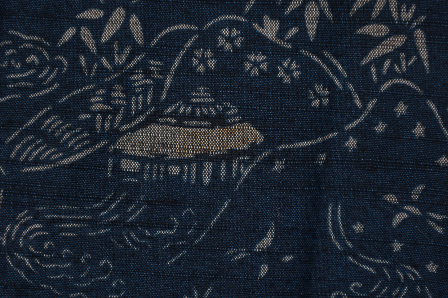Japanese kimono used <Tsumugi> Msize silk 100% /B953
