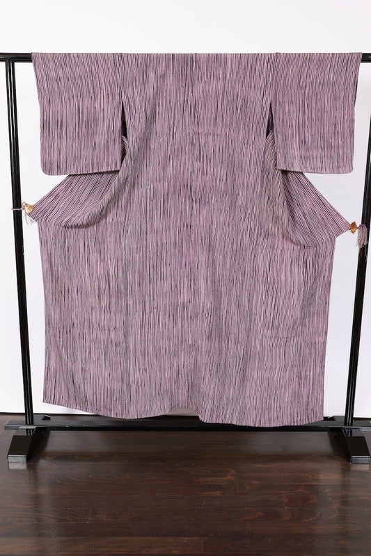 Japanese kimono used <Komon> M-size silk 100% /B927