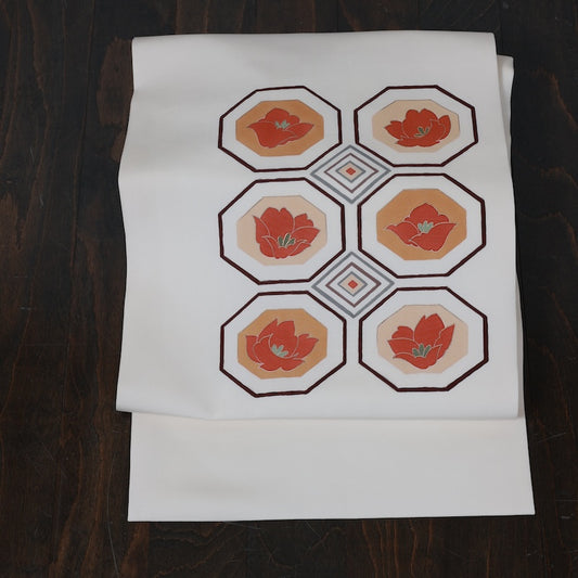 Japanese kimono sash belt (nagoya-obi) 100% silk / B182