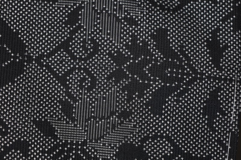 Japanese kimono used <Tsumugi> M-size silk 100% /B911