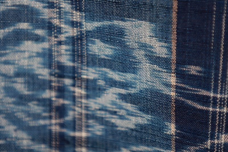 Japanese kimono used <Tsumugi> S-size silk 100% /B945