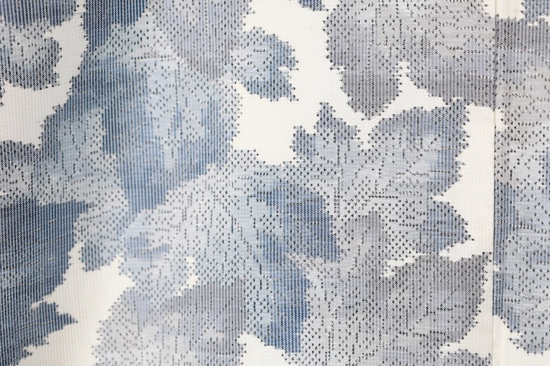 Japanese kimono used <Tsumugi> M-size silk 100% /B912