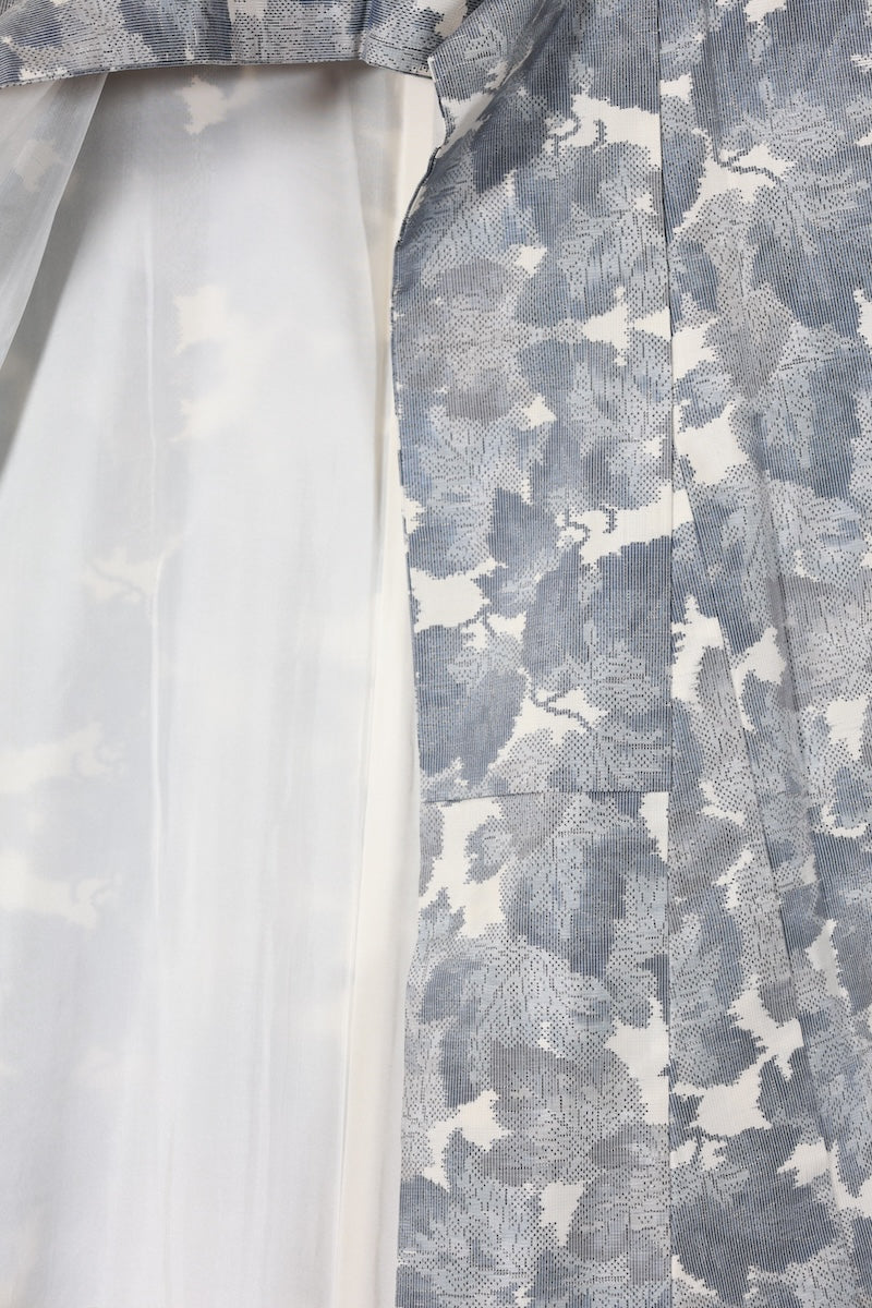Japanese kimono used <Tsumugi> M-size silk 100% /B912