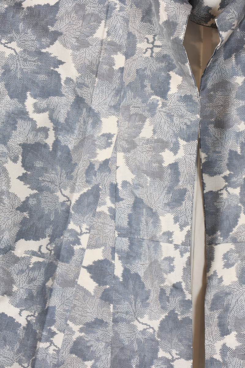 Japanese kimono used <Tsumugi> M-size silk 100% /B912