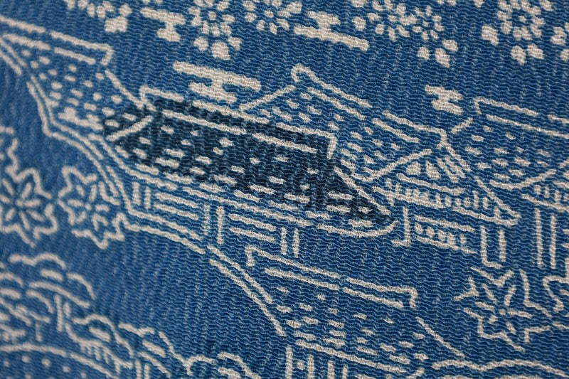 Japanese kimono used <Komon> M-size silk 100% /B909
