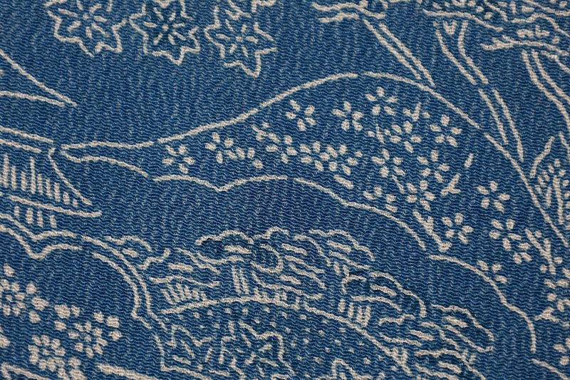 Japanese kimono used <Komon> M-size silk 100% /B909